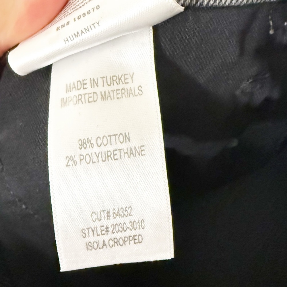 NWT Citizens of Humanity Isola Crop Jeans in Stormy Wash Zip Fly 2030-3010 - Picture 11 of 11